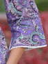 Women Purple Paisley Printed Straight Kurta